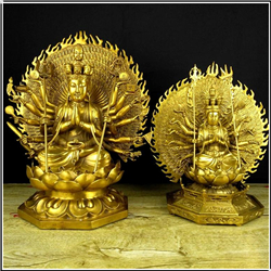 純銅千手觀音像 純銅千手觀音像