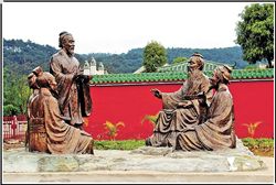 春秋孔子雕塑銅像 春秋孔子雕塑銅像