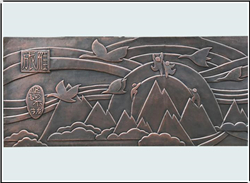 建筑鴻雁銅浮雕 建筑鴻雁銅浮雕