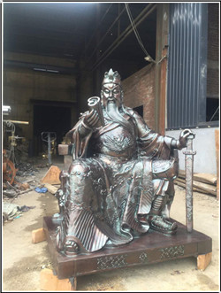 看書關(guān)公像鑄造 看書關(guān)公像鑄造