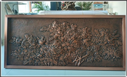 花開富貴鍛銅浮雕 花開富貴鍛銅浮雕