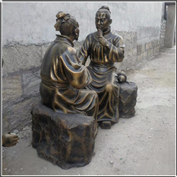 步行街古代人物雕塑 步行街古代人物雕塑