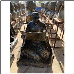 孔子看書銅雕塑鑄造 孔子看書銅雕塑鑄造