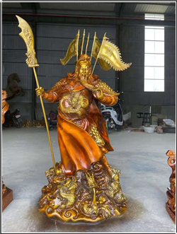 彩繪立刀關公銅像 彩繪立刀關公銅像