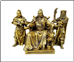 純銅夜讀詩書關公像 純銅夜讀詩書關公像