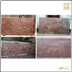 春水行圍銅浮雕圖 春水行圍銅浮雕圖