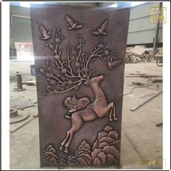 鑄銅關(guān)公 定制小鹿銅浮雕價(jià)格