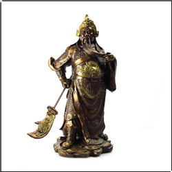 鑄造紫銅色關(guān)公雕塑 鑄造紫銅色關(guān)公雕塑