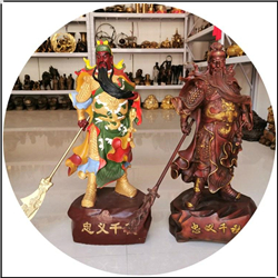 鑄銅關(guān)公 彩繪紫銅忠義千秋關(guān)公像鑄造