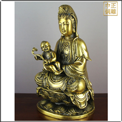 送子觀音銅佛像 送子觀音銅佛像