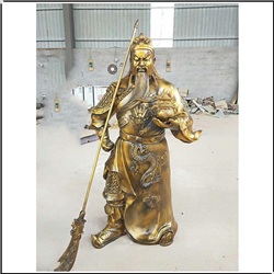 純銅手托香爐關(guān)公像鑄造 純銅手托香爐關(guān)公像鑄造