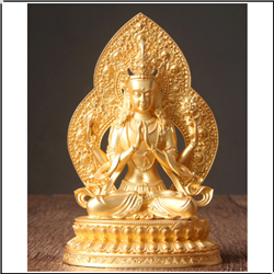 帶背光銅觀音像 帶背光銅觀音像