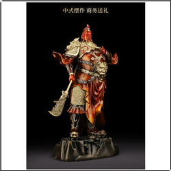 彩繪銅關(guān)公中式小擺件 彩繪銅關(guān)公中式小擺件