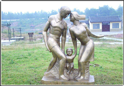 鑄銅關(guān)公 街頭情侶人物銅雕塑