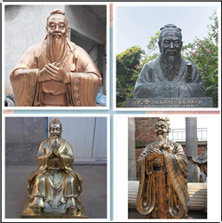 鑄銅關(guān)公 雙手抱拳孔子像雕塑價(jià)格