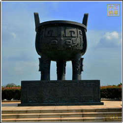 鑄銅關(guān)公 純銅大號(hào)三足鼎鑄造