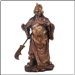 紫銅鋝胡子關(guān)公像 紫銅鋝胡子關(guān)公像