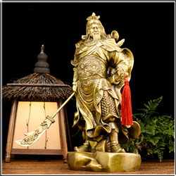 鑄銅關(guān)公 威武提刀關(guān)公像鑄造