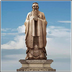 大型鎏金孔子像 大型鎏金孔子像