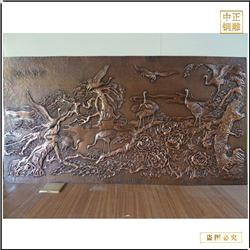 鑄銅關(guān)公 富貴千秋浮雕