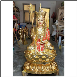 鎏金地藏王銅像 鎏金地藏王銅像