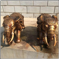 鑄銅關(guān)公 大象擺件工藝品