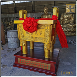 鑄銅關(guān)公 鎏金銅鼎鑄造