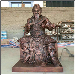 鑄銅關(guān)公 手握書卷坐像銅關(guān)公像