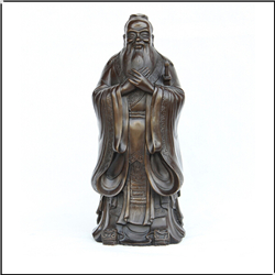 鑄銅關(guān)公 孔子銅像擺件定制