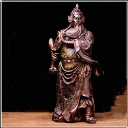 鑄銅關(guān)公 紫銅關(guān)公雕塑鑄造廠