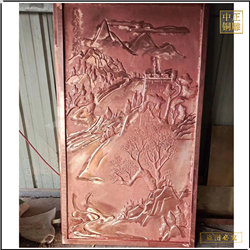 鑄銅關(guān)公 山水銅浮雕壁畫