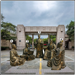 鑄銅關(guān)公 校園孔子講學(xué)銅雕塑