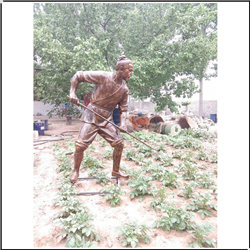 鑄銅關(guān)公 除草農(nóng)耕人物雕塑鑄造