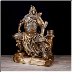 鑄銅關(guān)公 坐式銅關(guān)公雕塑鑄造加工