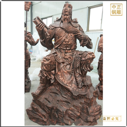 鑄銅關(guān)公 大型關(guān)公夜讀春秋雕塑