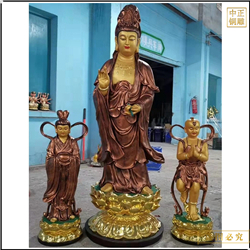 彩繪觀音菩薩銅像 彩繪觀音菩薩銅像
