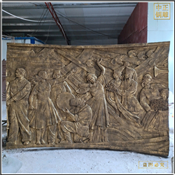 鑄銅關(guān)公 定制鍛銅人物浮雕