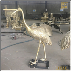 鑄銅關(guān)公 室外仙鶴銅雕塑擺件