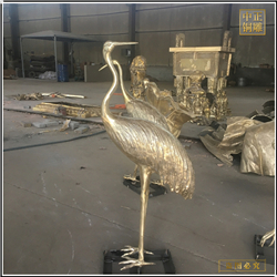 鑄銅關(guān)公 室外仙鶴銅雕塑