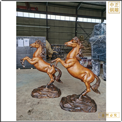 鑄銅關(guān)公 純銅小號黃古色馬到成功