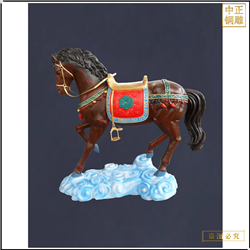 鑄銅關(guān)公 1米銅馬雕塑生產(chǎn)廠家