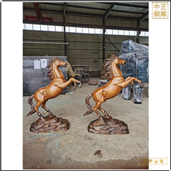 鑄銅關(guān)公 純銅小號一對馬到成功雕塑