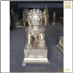 鑄銅關(guān)公 傳統(tǒng)故宮天安門獅子