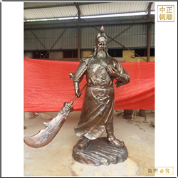 鑄銅關(guān)公 寺廟銅關(guān)公雕塑