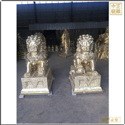 鑄銅關(guān)公 河北故宮銅獅子擺件