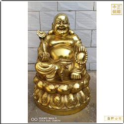 鎏金室外彌勒佛銅像 鎏金室外彌勒佛銅像