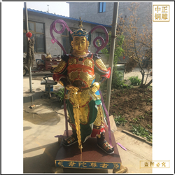 彩繪純銅韋陀銅像 彩繪純銅韋陀銅像