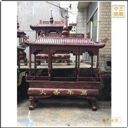 鑄銅關公 直銷批發(fā)有蓋長方銅香爐