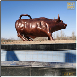 鑄銅關(guān)公 大型五米銅牛雕塑