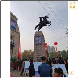 鑄銅關(guān)公 城市騎士景觀雕塑